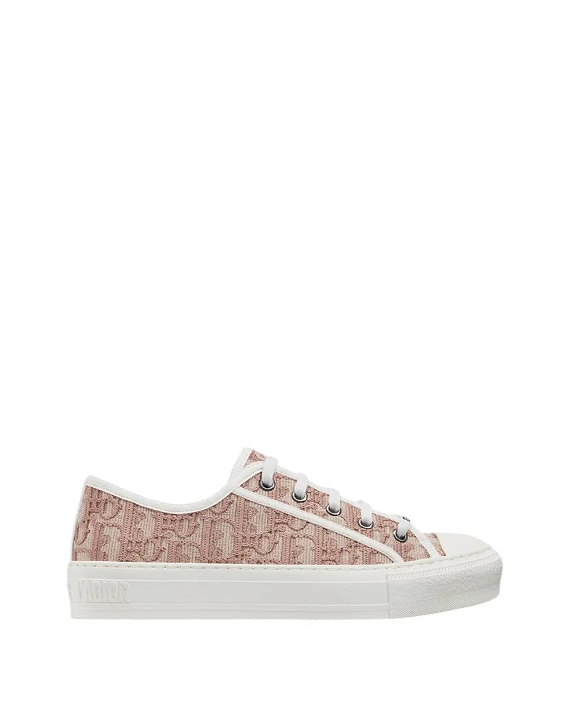 CD Sneaker Oblique Embroidered Cotton Nude