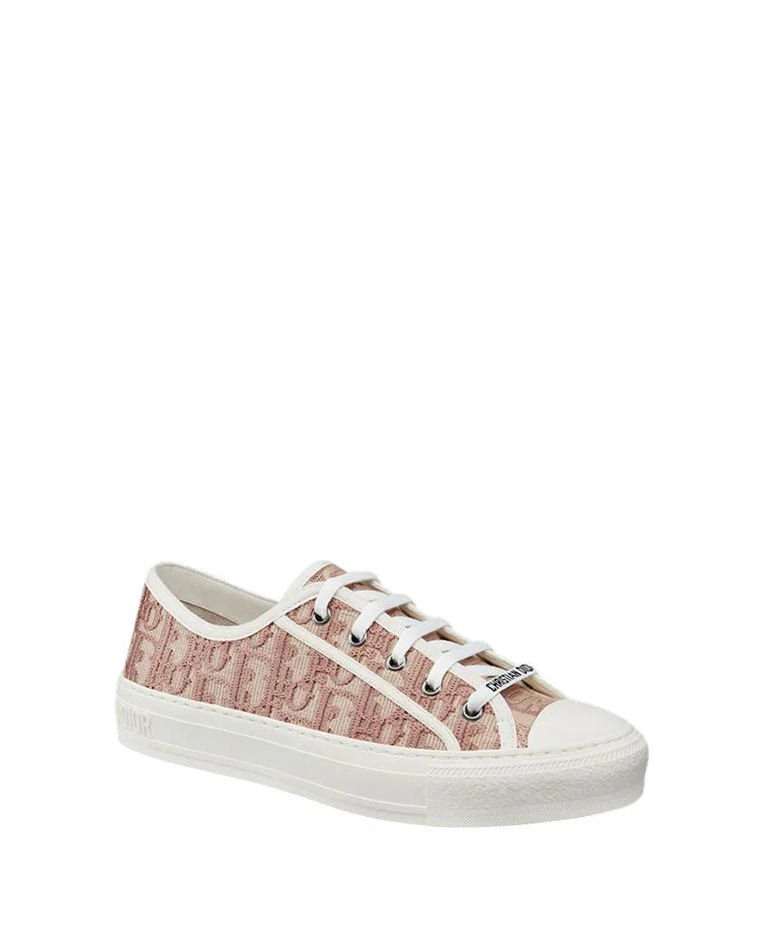 CD Sneaker Oblique Embroidered Cotton Nude