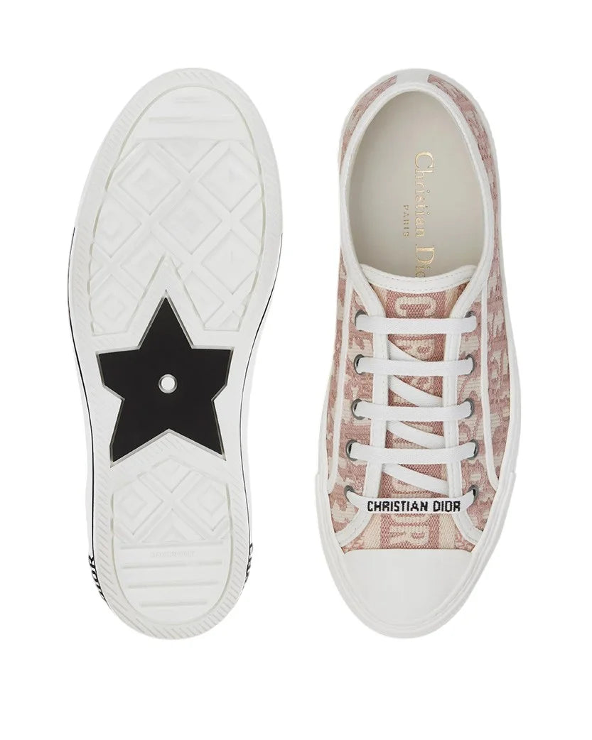CD Sneaker Oblique Embroidered Cotton Nude