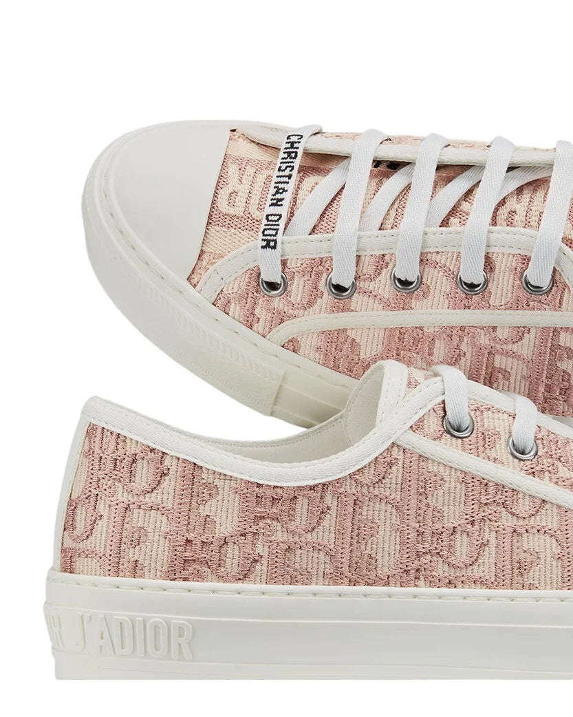 CD Sneaker Oblique Embroidered Cotton Nude