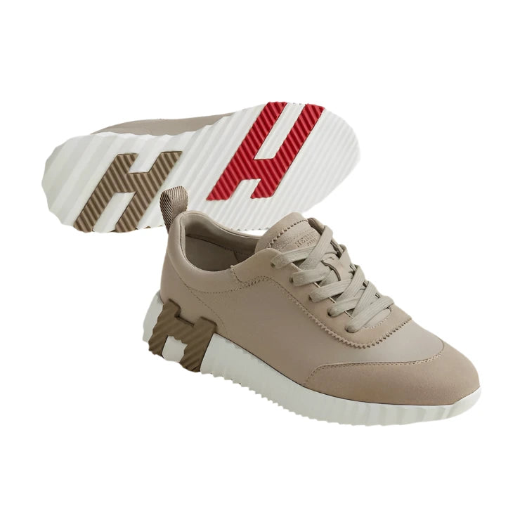 Bouncing Sneaker Suede Sport Goatskin Beige