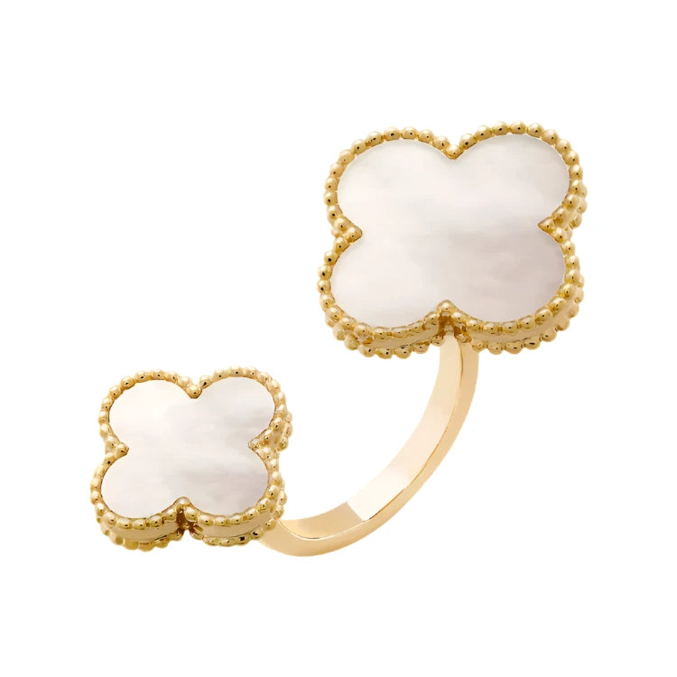 Magic Alhambra Between The Finger Ring - Yellow Gold Mother Of Pearl