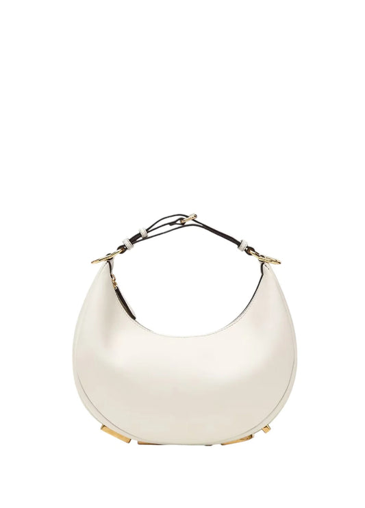 Fendgraphy Small Leather Bag White