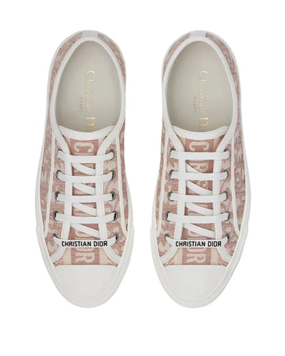 CD Sneaker Oblique Embroidered Cotton Nude