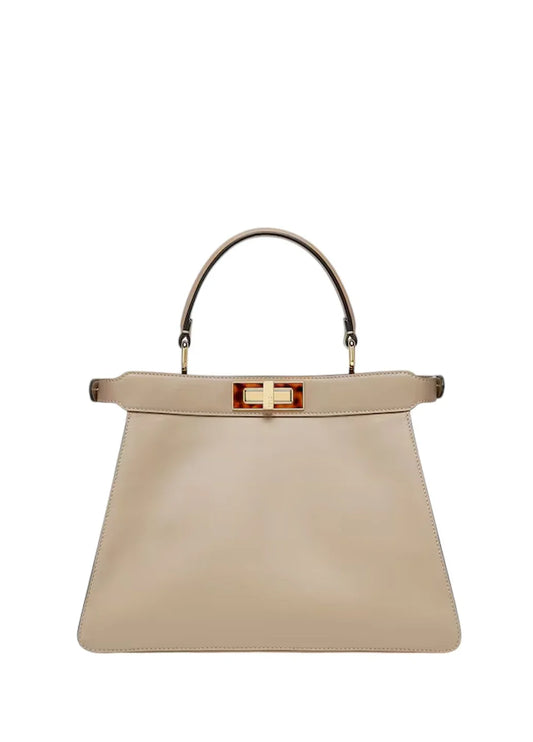 Peekaboo ISeeU Medium Calfskin Bag Dove Gray