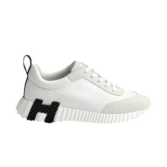 Bouncing Sneaker Calfskin and Suede Blanc