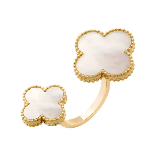Magic Alhambra Between The Finger Ring - Yellow Gold Mother Of Pearl