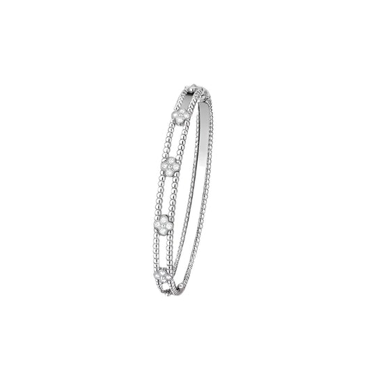 Perlée Sweet Clovers Bracelet - White Gold Diamond