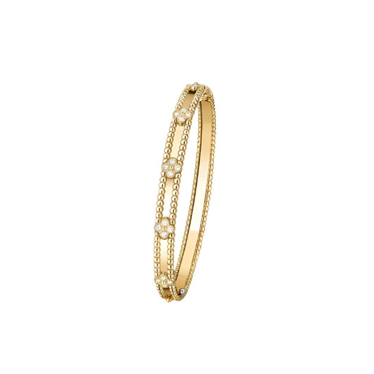 Perlée Sweet Clovers Bracelet - Yellow Gold Diamond