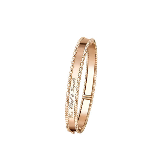 Perlée Signature Bracelet Medium Model - Rose Gold