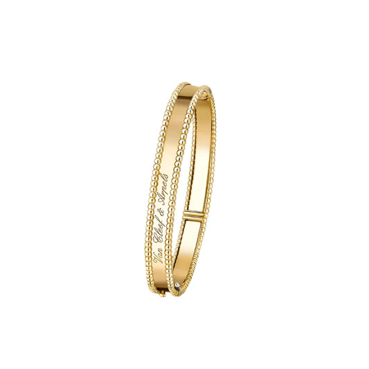 Perlée Signature Bracelet Medium Model - Yellow Gold